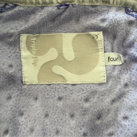 Triple Flip Zippered Minky Bubble Hoodie, size four - Picture 3 of 3